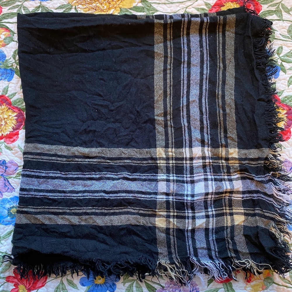 Scarf with Frayed Fringe